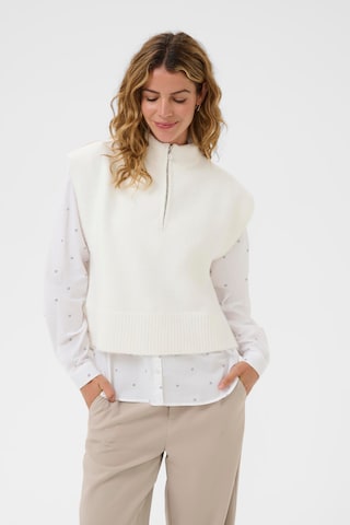 Cream Pullover 'CRTannenbaum' i hvid: forside