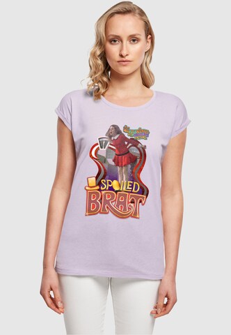 T-shirt 'Willy Wonka And The Chocolate Factory' ABSOLUTE CULT en violet : devant
