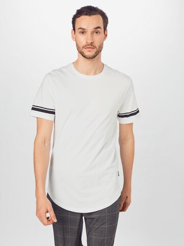 T-Shirt 'MATT' Only & Sons en blanc : devant