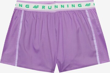 Regular Pantalon de sport 4F en violet : devant