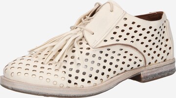 A.S.98 Δετό παπούτσι 'Zeport' σε λευκό: μπροστά