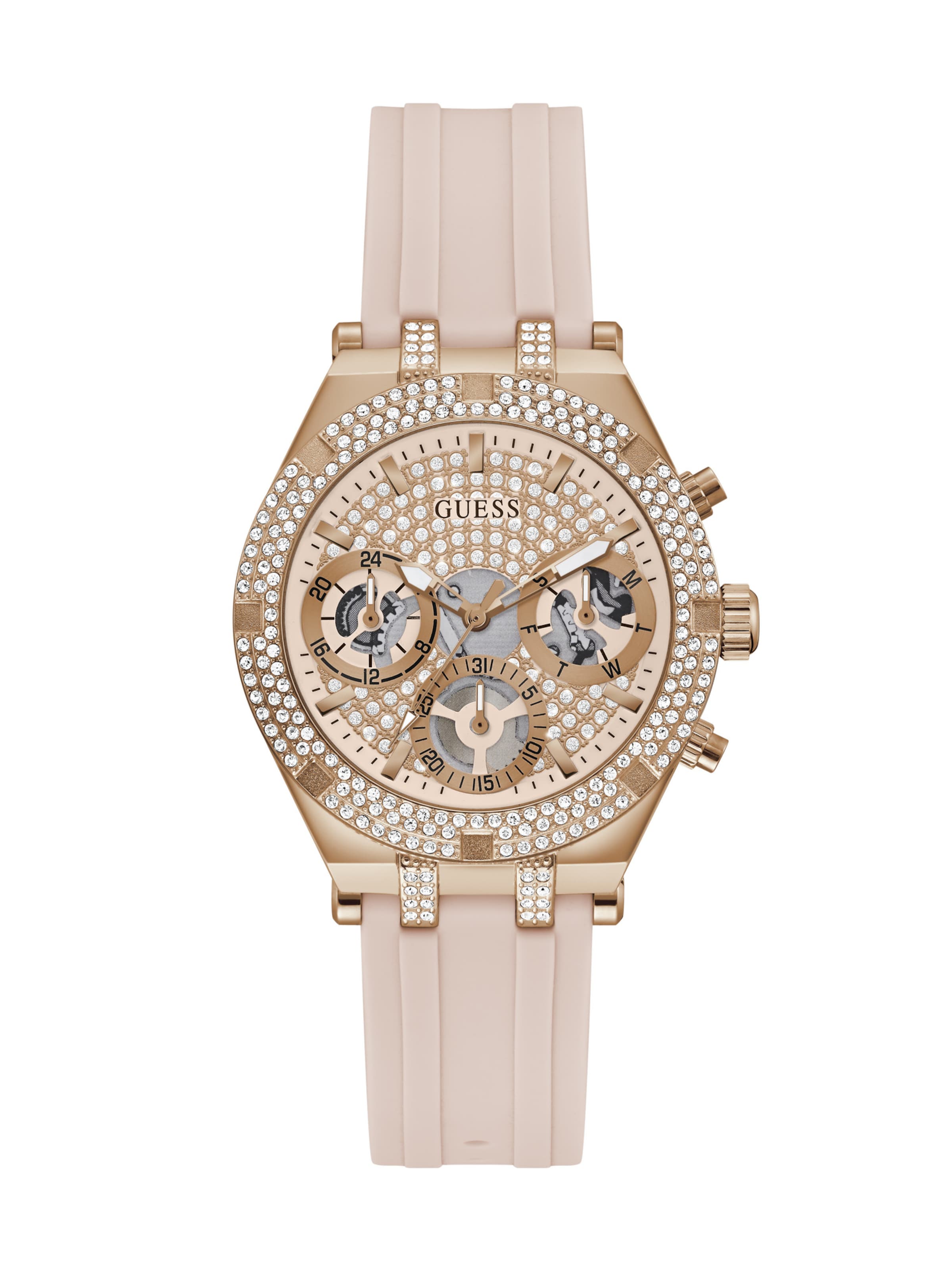 GUESS Analogt ur ' HEIRESS ' i pink: forside