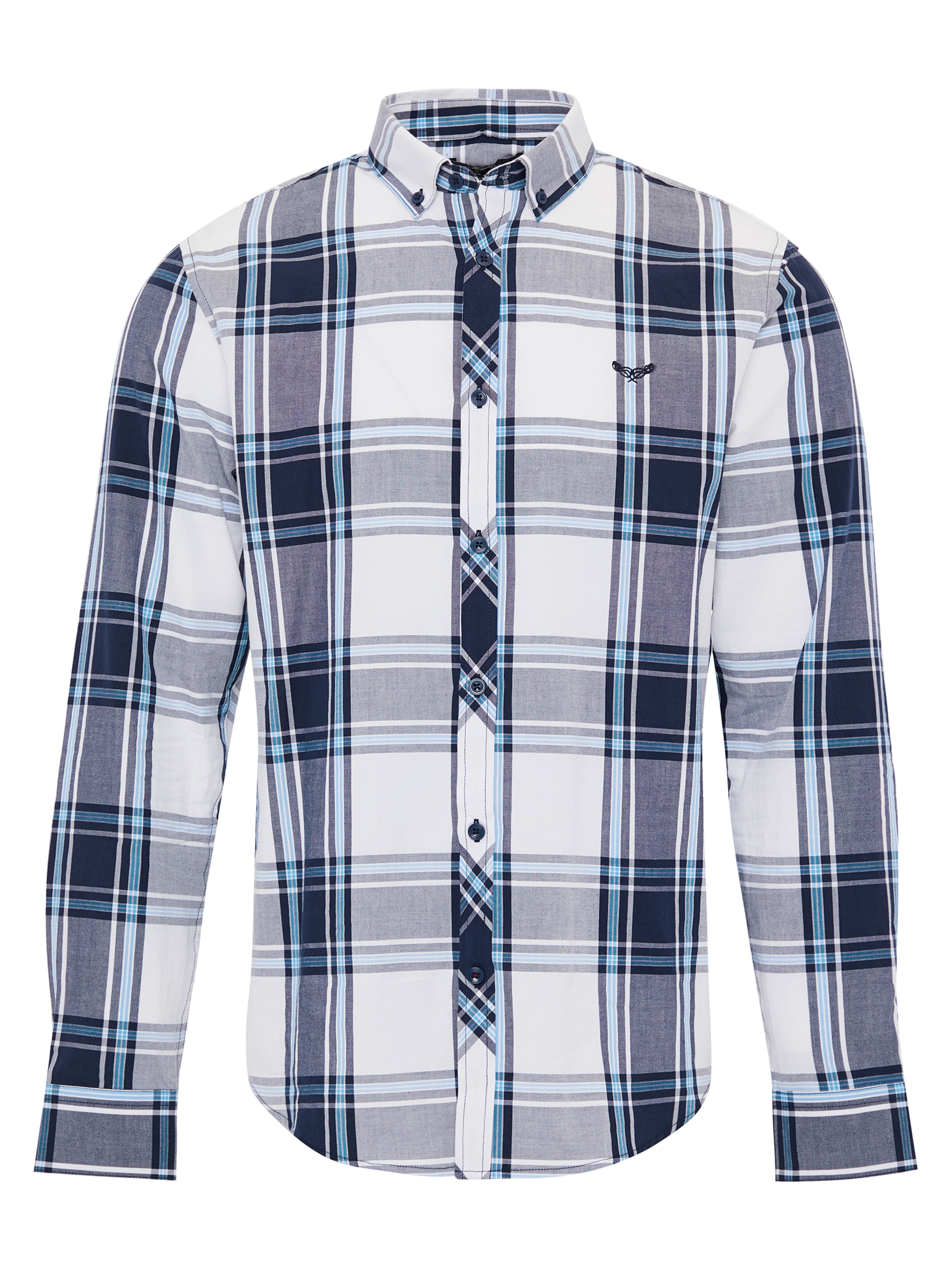 Threadbare Slim Fit Hemd 'Luca' in Weiß: Vorderseite