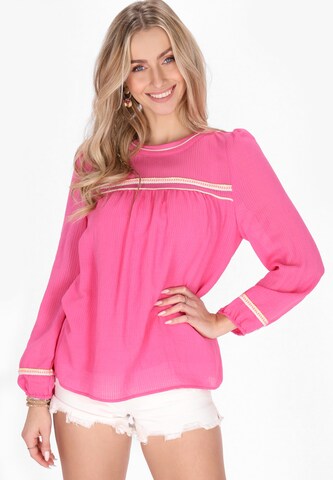 Camicia da donna di IZIA in rosa: frontale