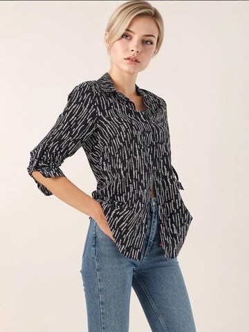 Chemisier Bigdart en noir : devant