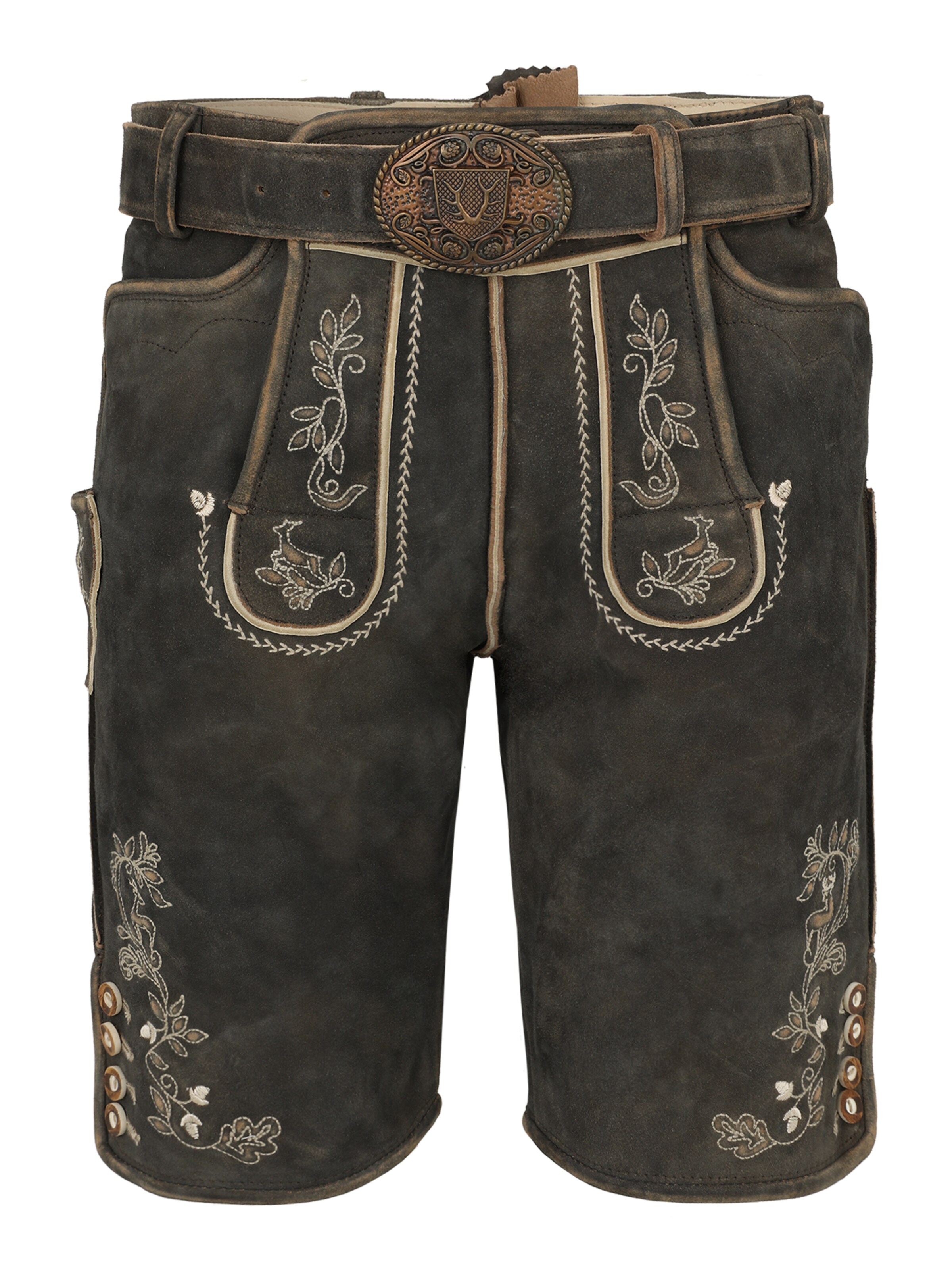 Regular Pantalon folklorique 'Arendt' Krüger Buam en marron : devant