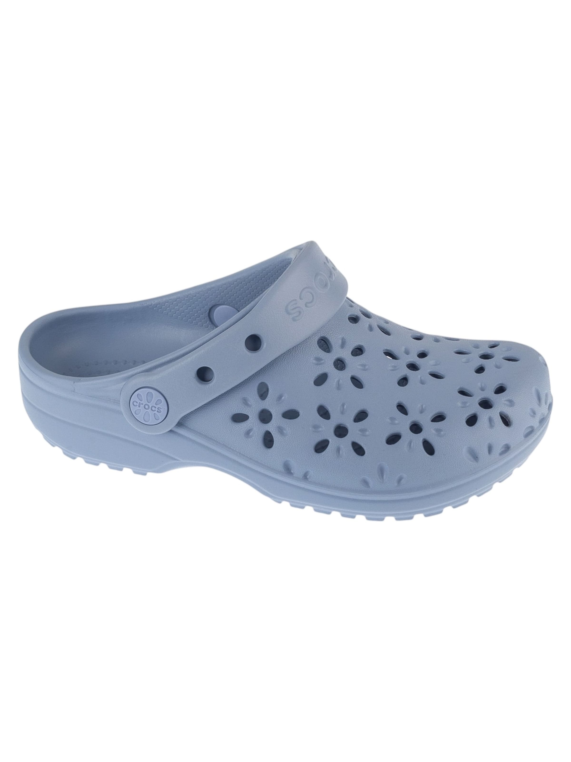 Crocs Sandalen 'Crocs Classic Floral Cut Out Clog Kids' in Blauw: voorkant