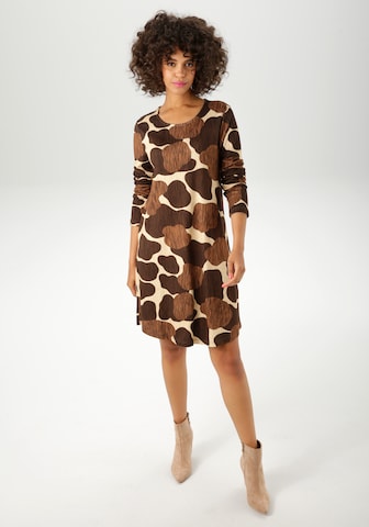 Aniston CASUAL Dress in Brown: front