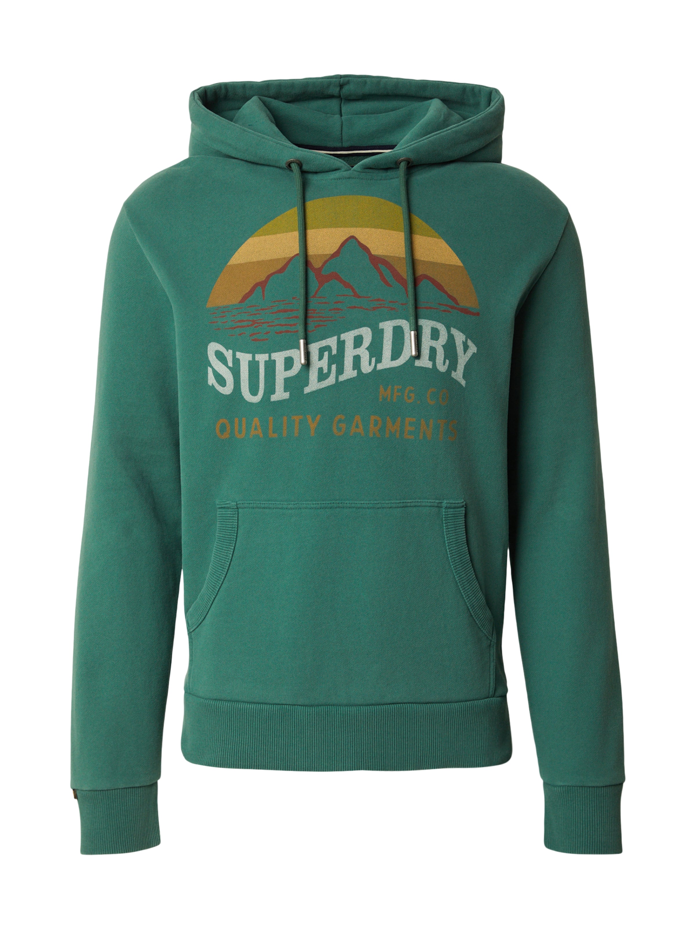 Superdry & Co Sweatshirt 'OUTDOORS MOUNTAIN' in Groen: voorkant