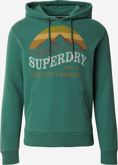 S dydžio Megztinis be užsegimo 'Outdoors Mountain' iš Superdry & Co, spalva – kaštoninė spalva / garstyčių spalva / smaragdinė spalva / pastelinė žalia, Prekių apžvalga
