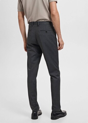 MANGO MAN Slim fit Pleated Pants 'Milan' in Grey