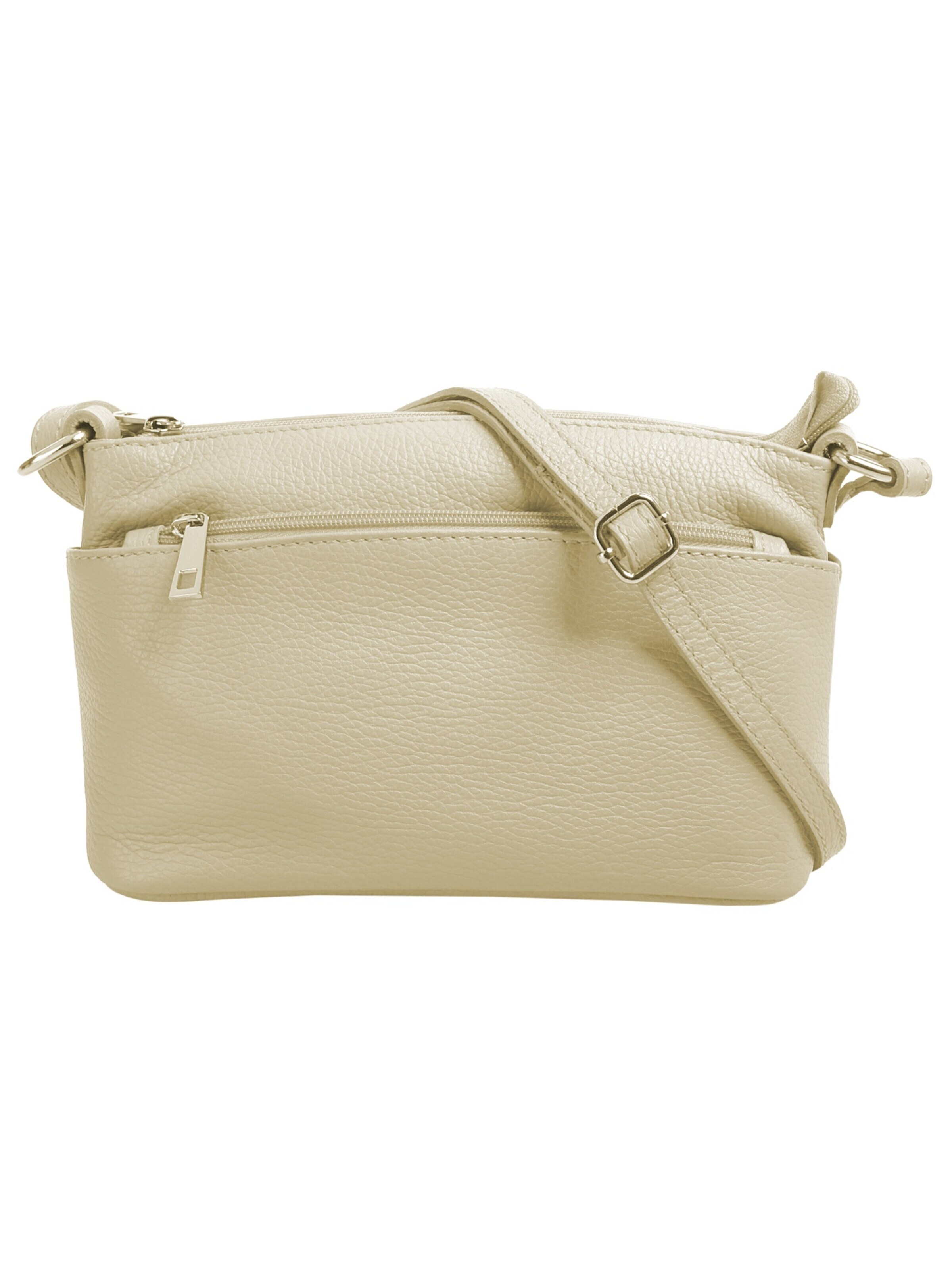 Sac à bandoulière Cluty en beige : devant