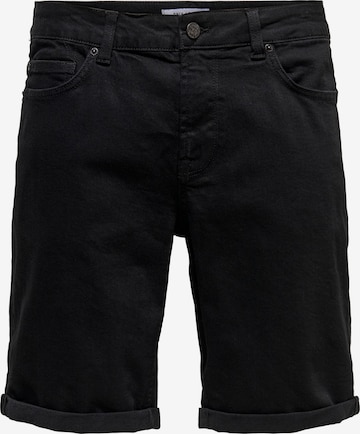 Only & Sons Regular Jeans 'Ply' in Zwart: voorkant