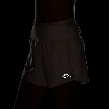 NIKE Regular Athletic Pants 'Trail DF' in Beige