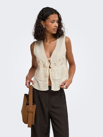 JDY Vest 'JDYMaddie' in White: front