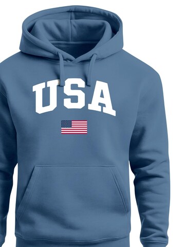 Neverless Sweatshirt 'USA Flag' in Blue