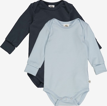 Müsli by GREEN COTTON Romper/Bodysuit 'Langarm 2er-Pack' in Blue: front