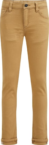 WE Fashion Slim fit Jeans in Beige: front