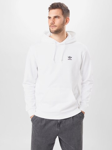 Coupe regular Sweat-shirt 'Trefoil Essentials' ADIDAS ORIGINALS en blanc : devant