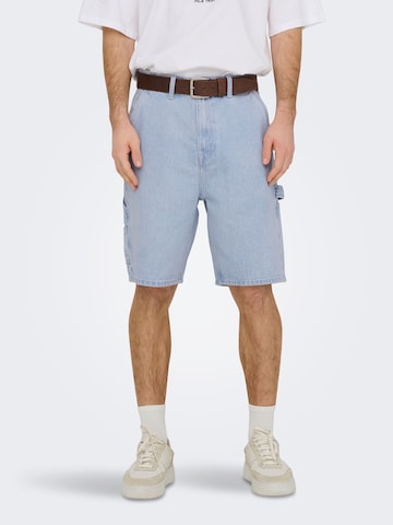 Only & Sons Loosefit Jeans 'ONSEdge' in Blauw: voorkant