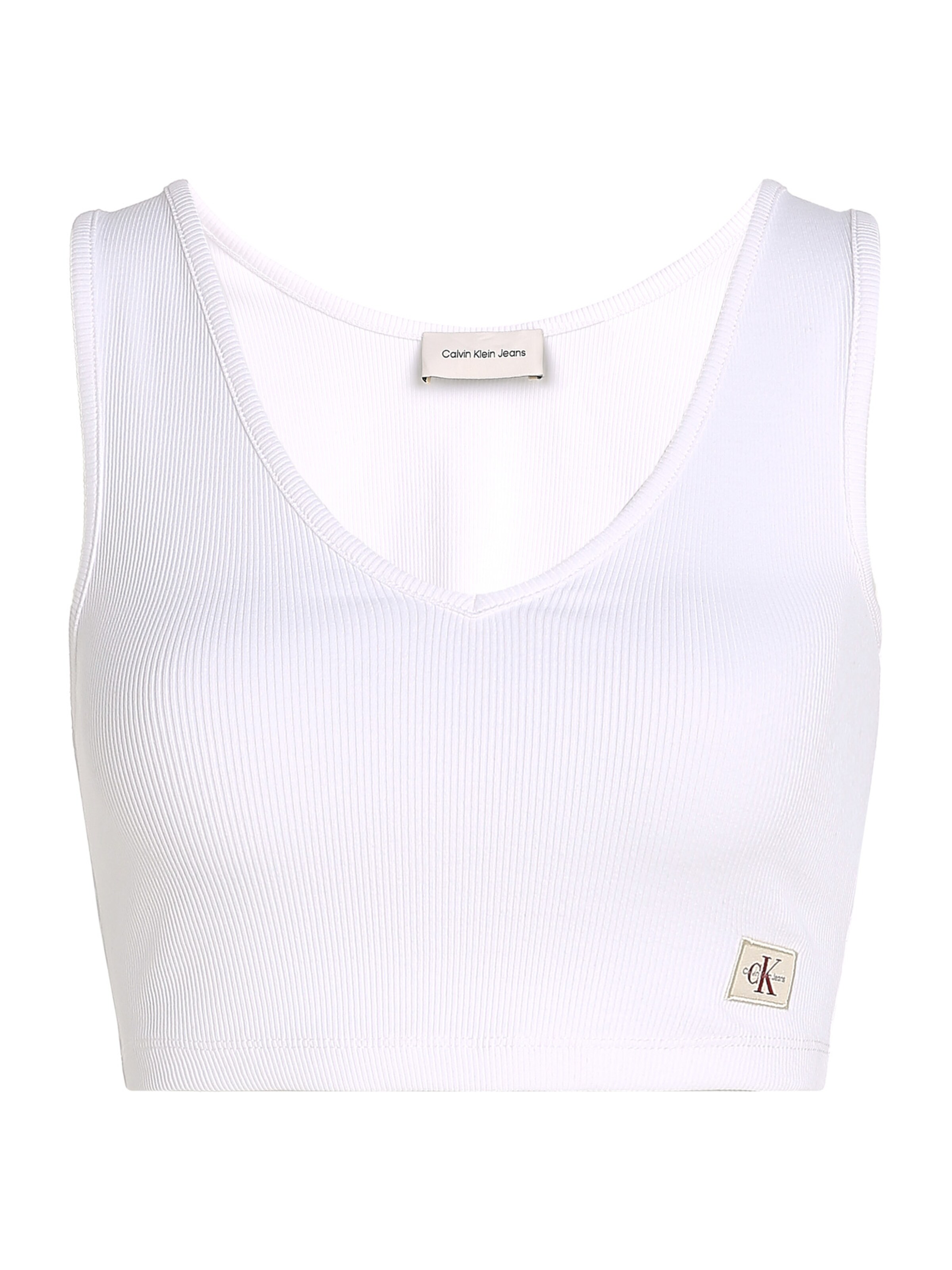 Calvin Klein Jeans Top in White: front