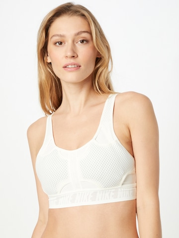 NIKE Bralette Sports Bra in White: front