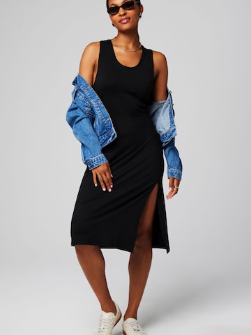 Fabletics Kleid 'JERSEY MIDI DRESS' in Schwarz