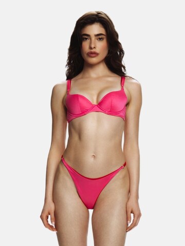 EKCENTRIK Balconette Bikinitop 'French Kiss' in Pink: Vorderseite