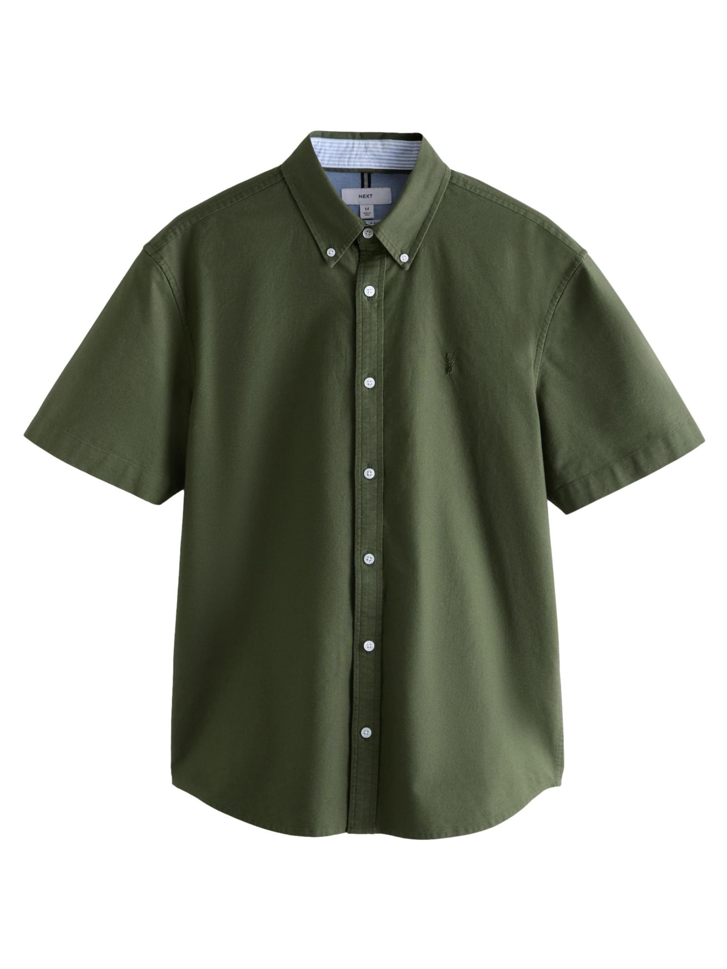 Next Regular fit Button Up Shirt in Green: front
