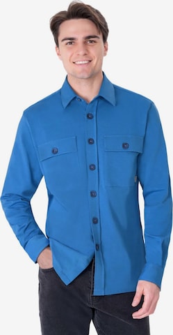 UNIQVIBE Shirt in Blauw: voorkant