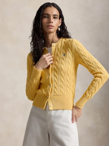 Geacă tricotată de la Polo Ralph Lauren pe galben: față