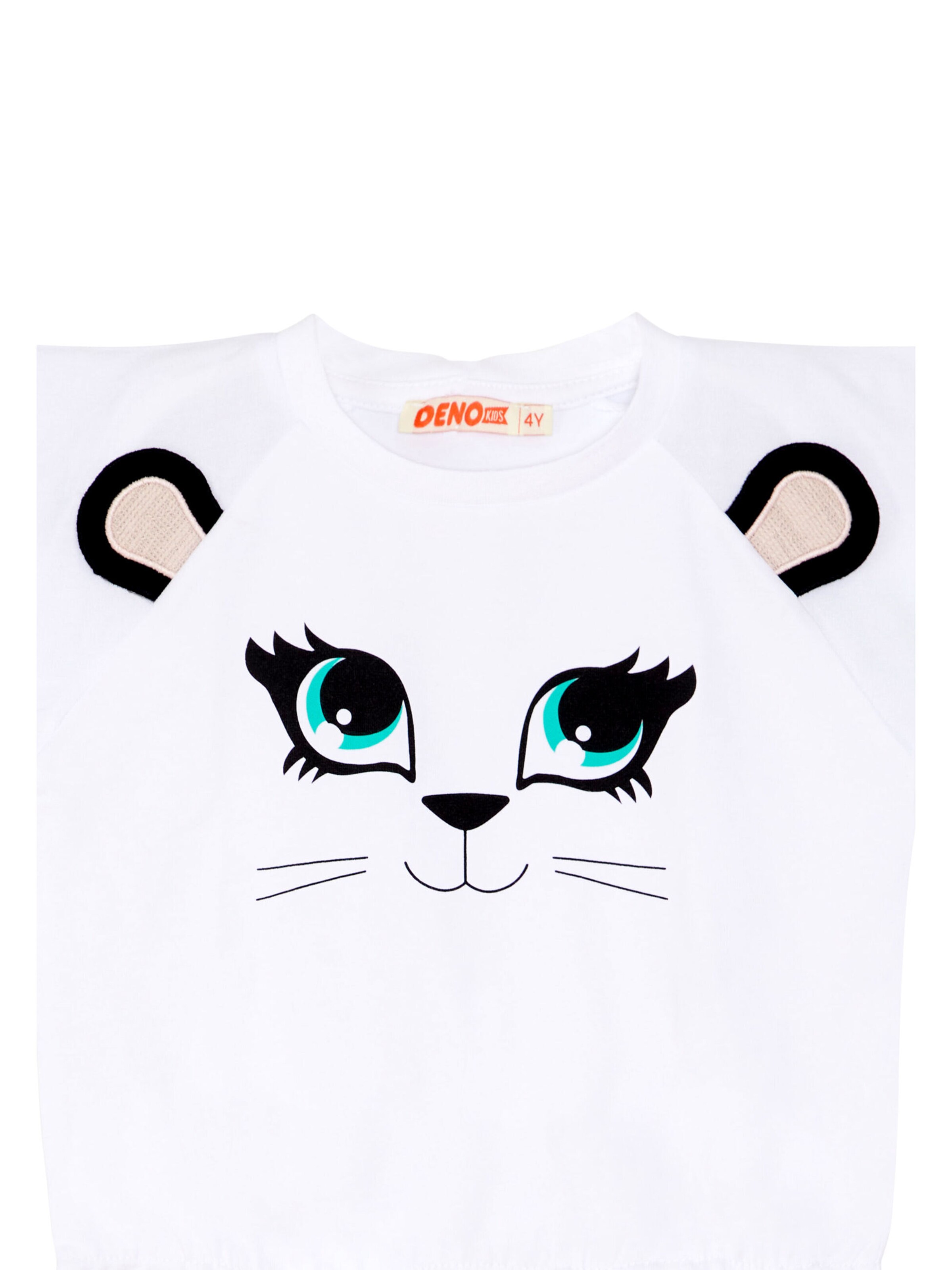 Denokids Set 'White Cat' in Weiß