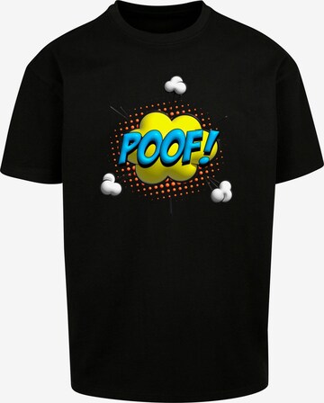 Maglietta 'Poof' di Merchcode in nero: frontale