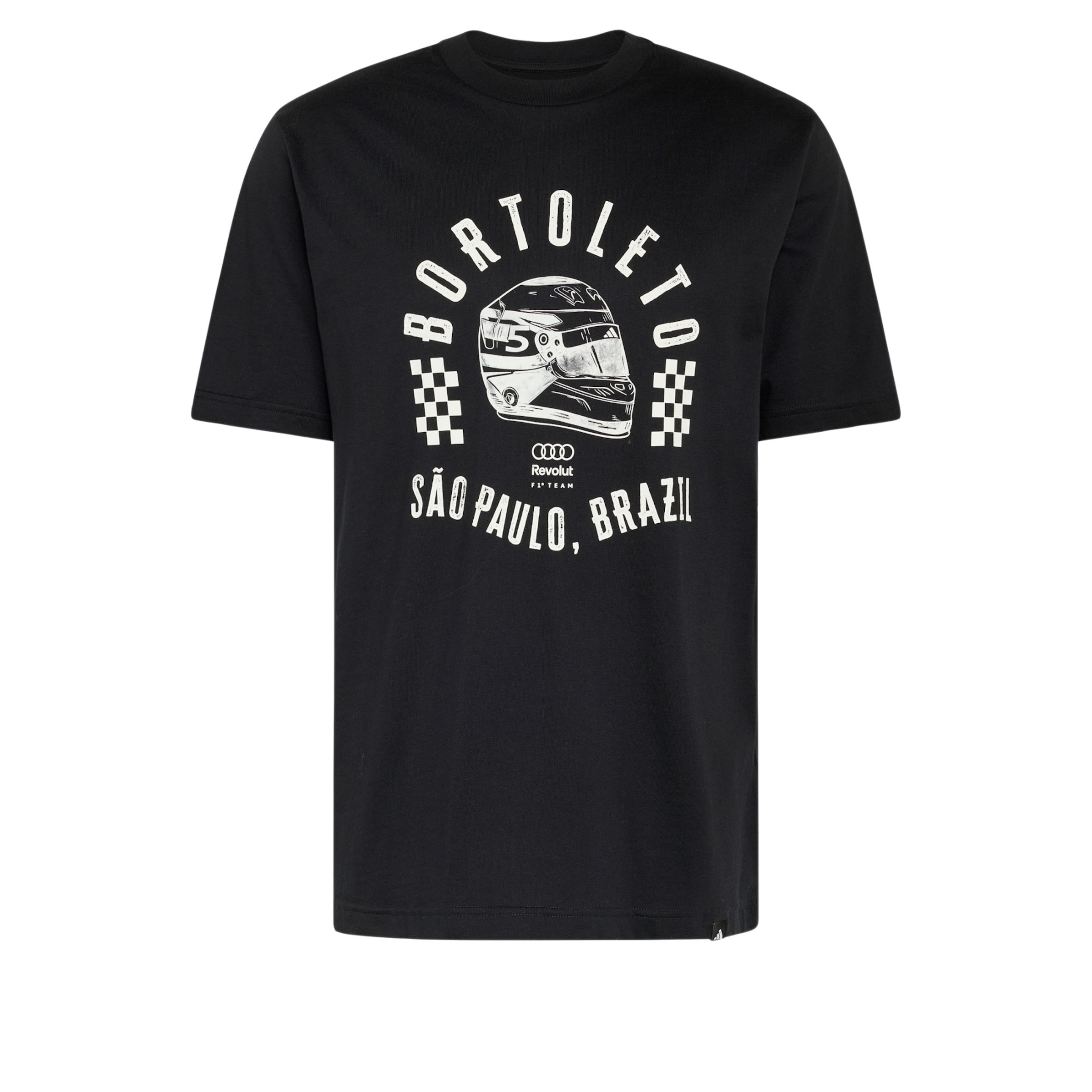 ADIDAS PERFORMANCE Performance Shirt 'AUDI REVOLUT F1 TEAM GABRIEL BORTOLETO GRAFIK II' in Black / White, Item view