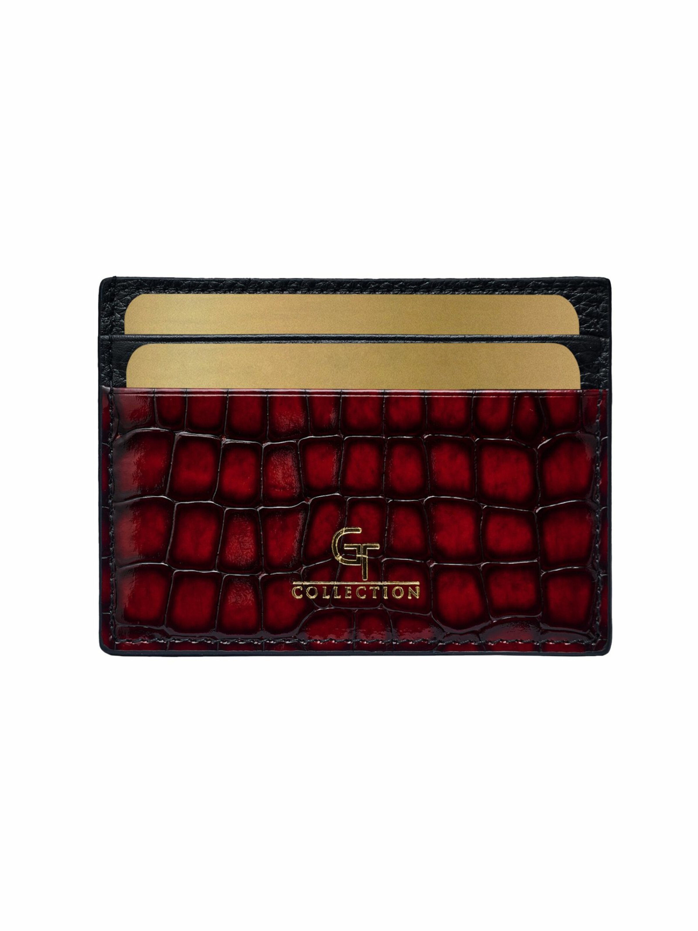 GT Collection Etui 'GT Crocodile Print' in Rood: voorkant