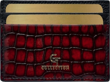 GT Collection Etui 'GT Crocodile Print' i rød: forside