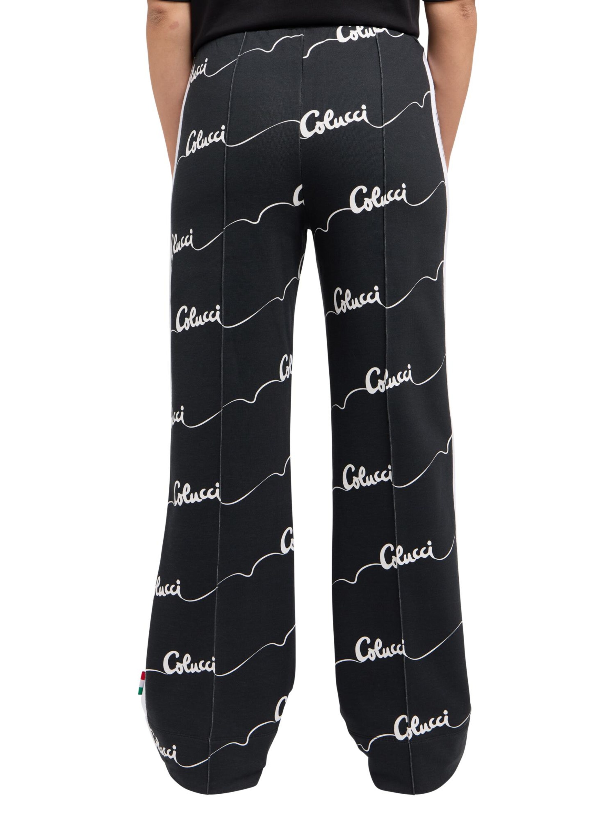 Carlo Colucci Wide Leg Hose in Schwarz