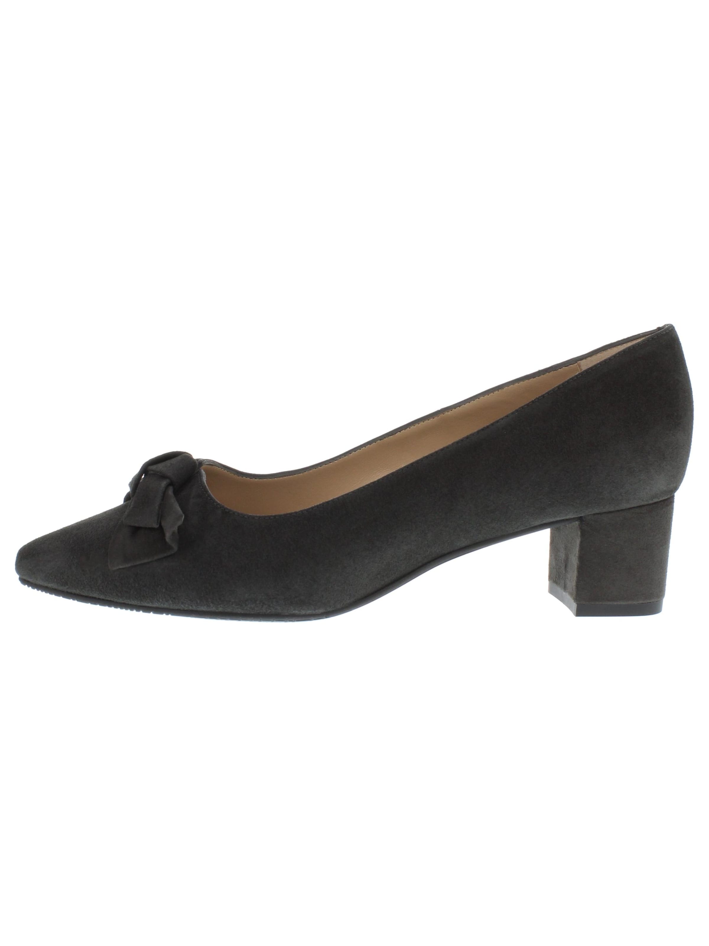 XAVER LUIS Schuhmanufaktur Pumps 'ISABELL - spitze Pumps mit Schleife' in Grey: front