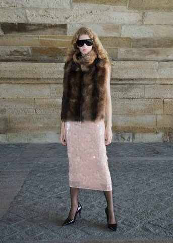 MANGO Skirt 'Xjava' in Beige