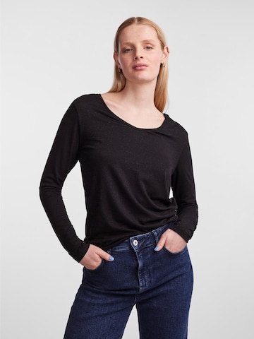 PIECES Shirt 'BILLO' in Black: front