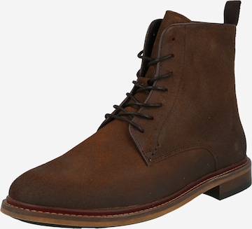 Shoe The Bear Boots med snörning i brun: framsida
