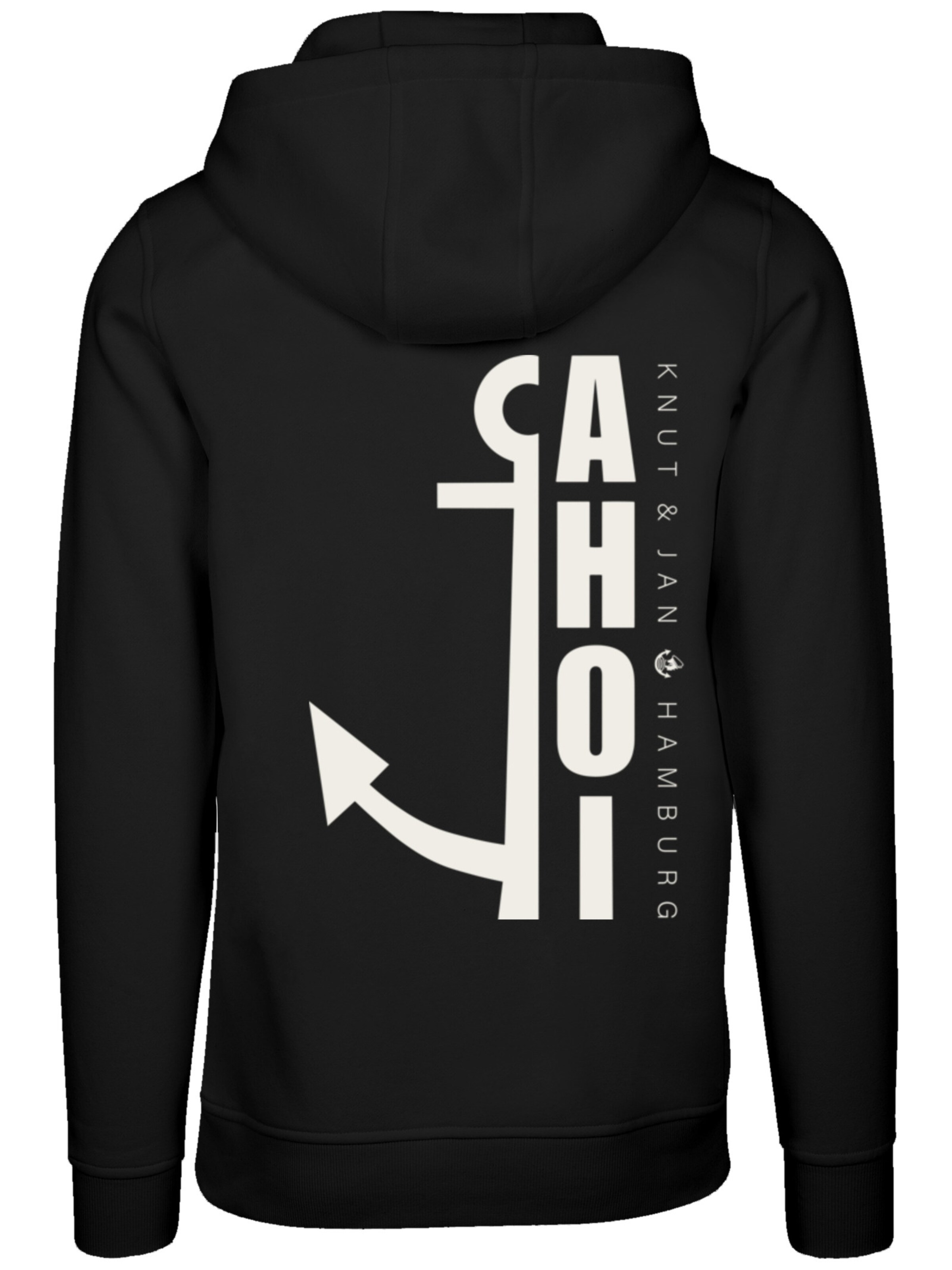 Sweat-shirt 'Ahoi Anker Crop Knut & Jan Hamburg' F4NT4STIC en noir