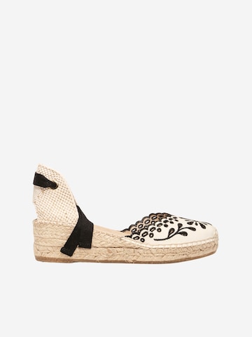 Alhamas Sandal 'Alpargata Cuña 5 cm' in Black: front