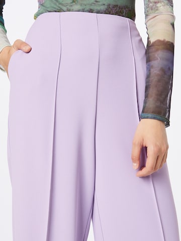 Warehouse Wide leg Trousers with creases in Purple