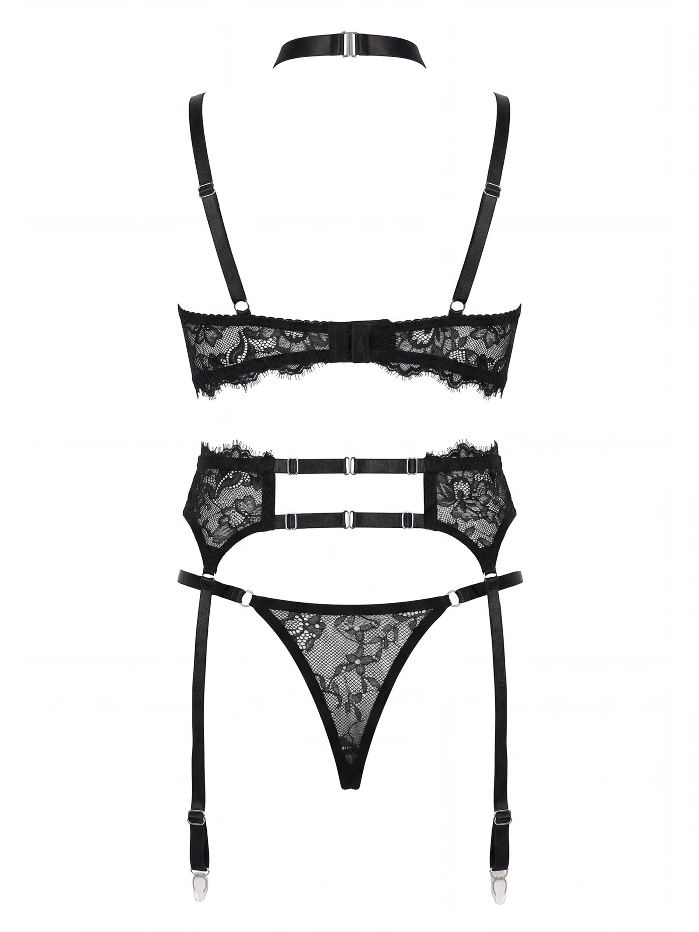 SpaLeXLine Balconette Underwear Sets 'SX1001' in Black