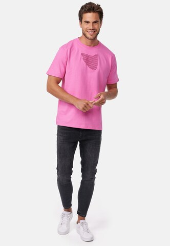 T-Shirt smiler. en rose