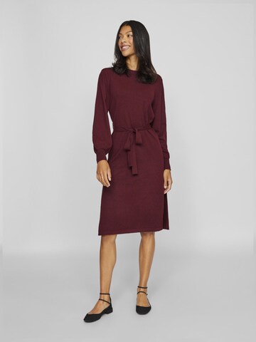 VILA Knit dress in Red: front