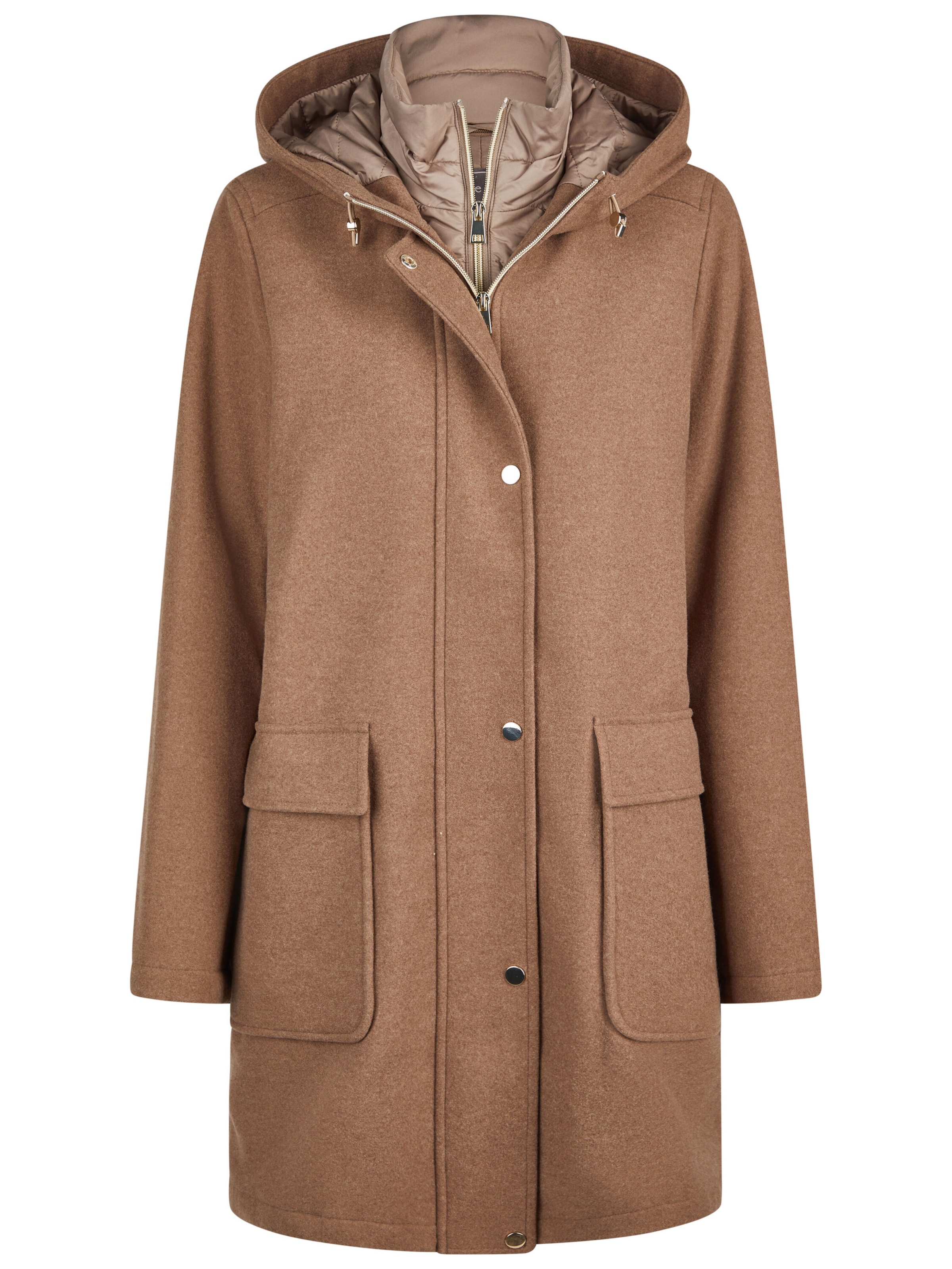 White Label Between-Seasons Parka in Brown: front