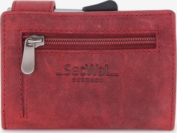 SecWal Kreditkartenetui Geldbörse RFID Leder 9 cm in Rot