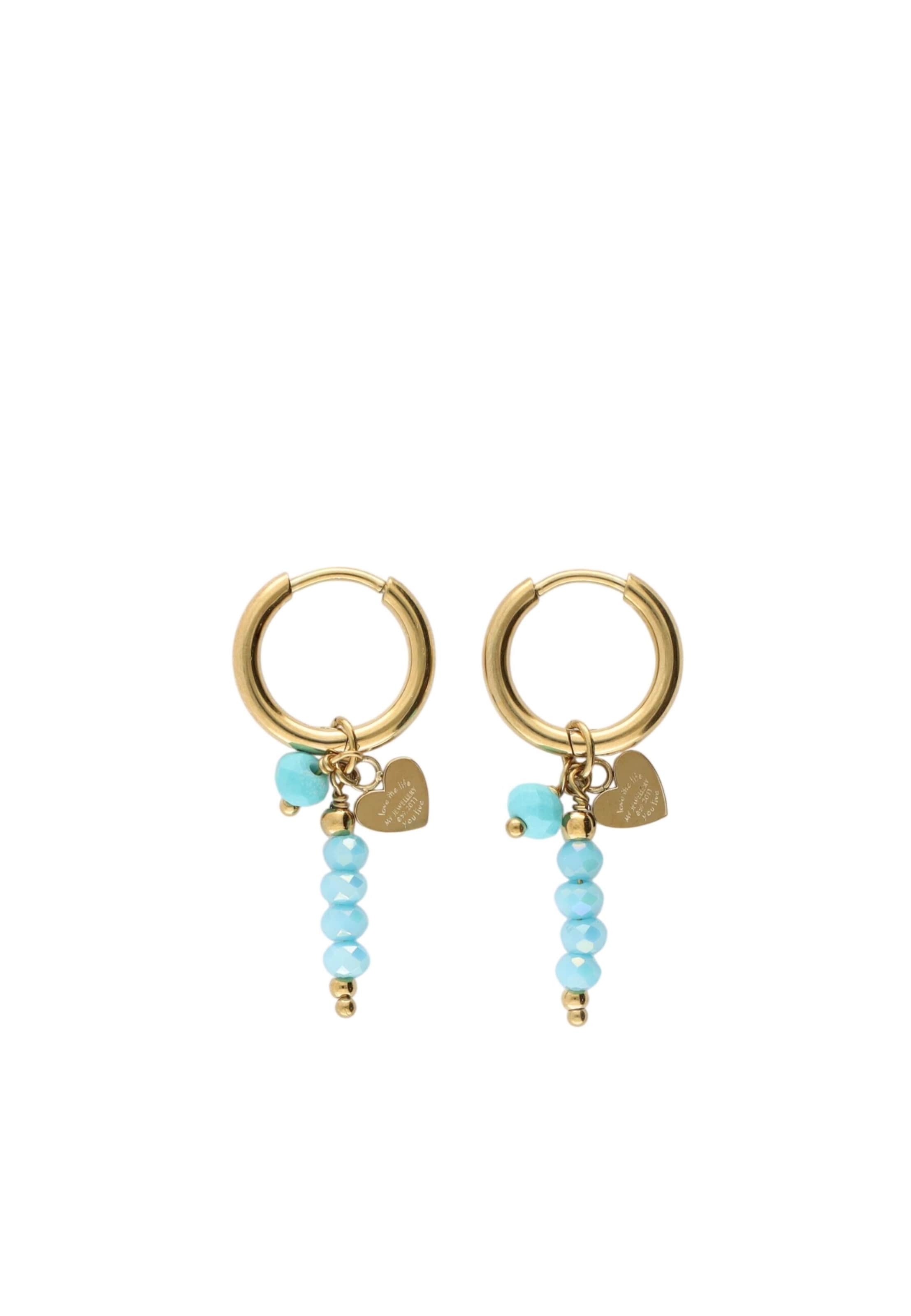 Boucles d'oreilles My Jewellery en bleu : devant